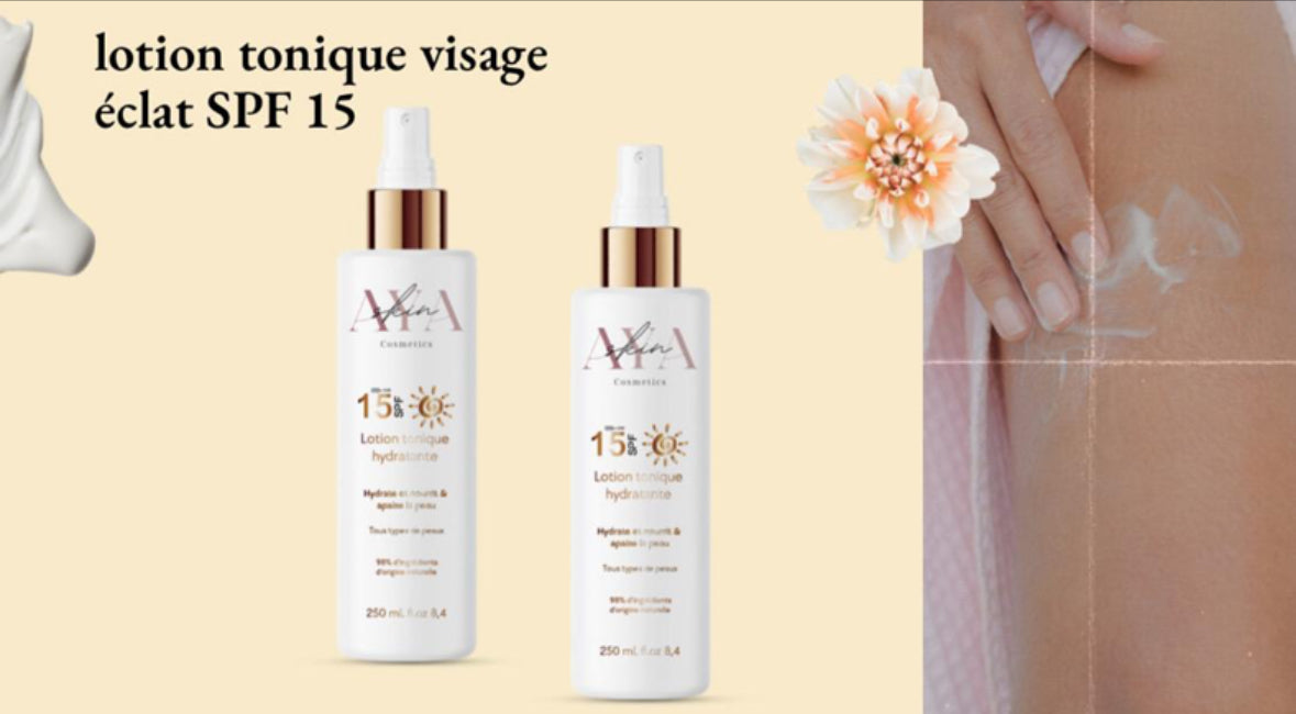 🌸 Lotion Tonique Éclat & Protection – SPF 15