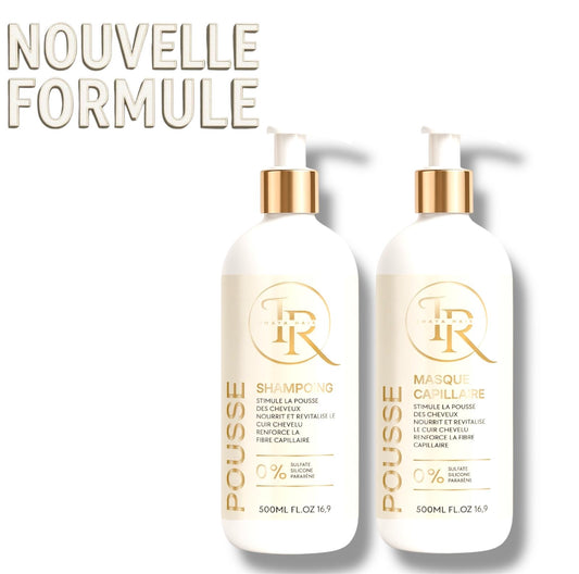 🌱 Shampoing & Masque Fortifiant – Soin Complet pour Cuir Chevelu et Longueurs