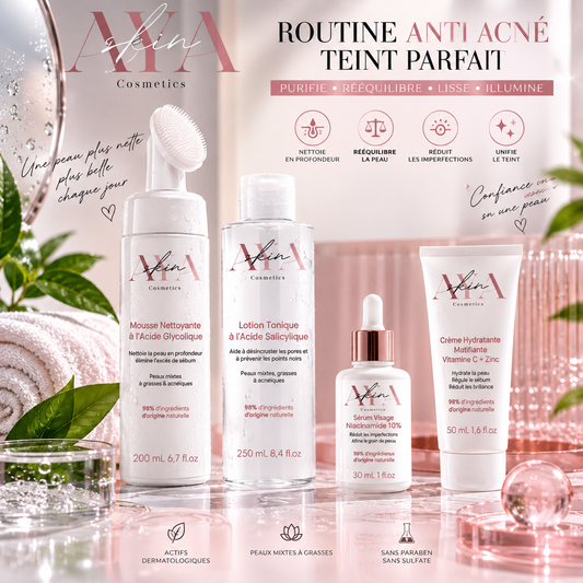 🧴 Gamme Teint Parfait – Routine complète Anti-Acné