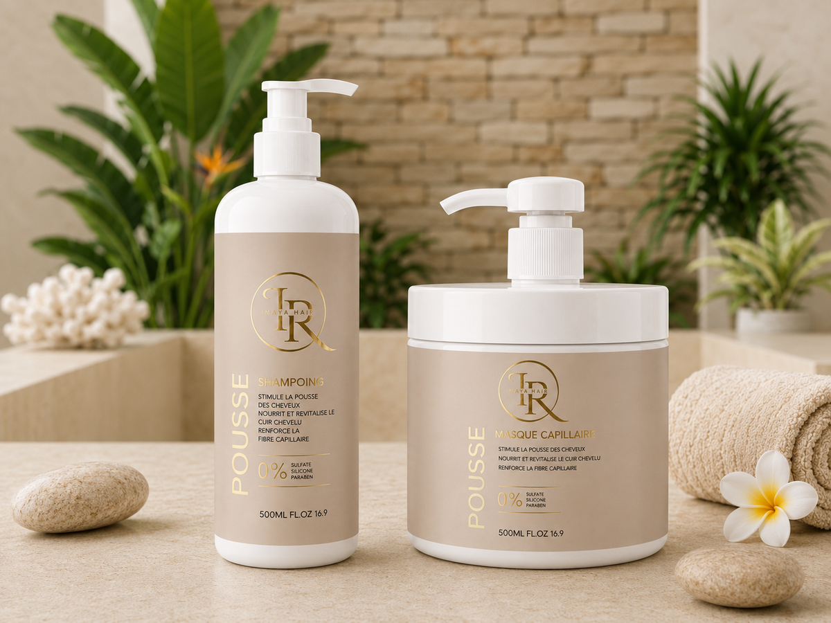 🌱 Shampoing & Masque Fortifiant – Soin Complet pour Cuir Chevelu et Longueurs